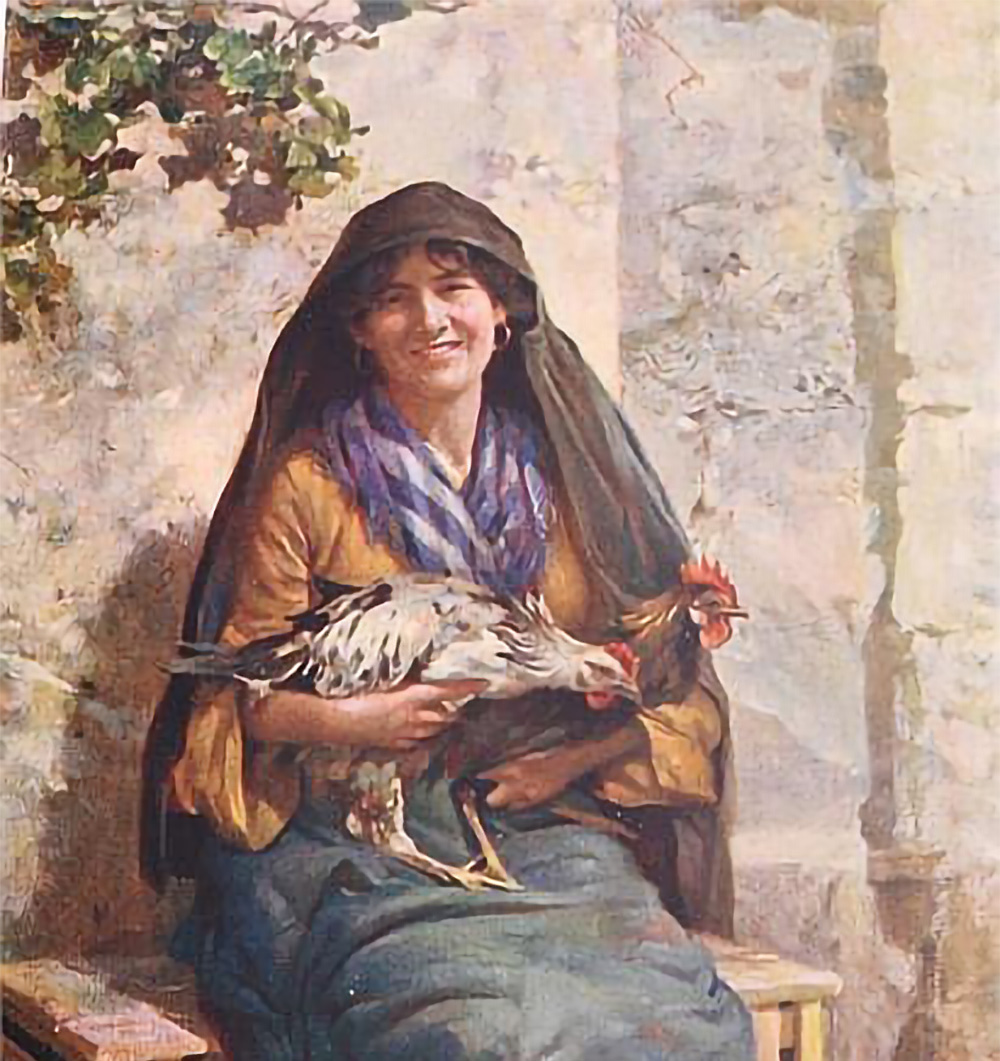 The chicken hawker by E. Caruana Dingli, 1948