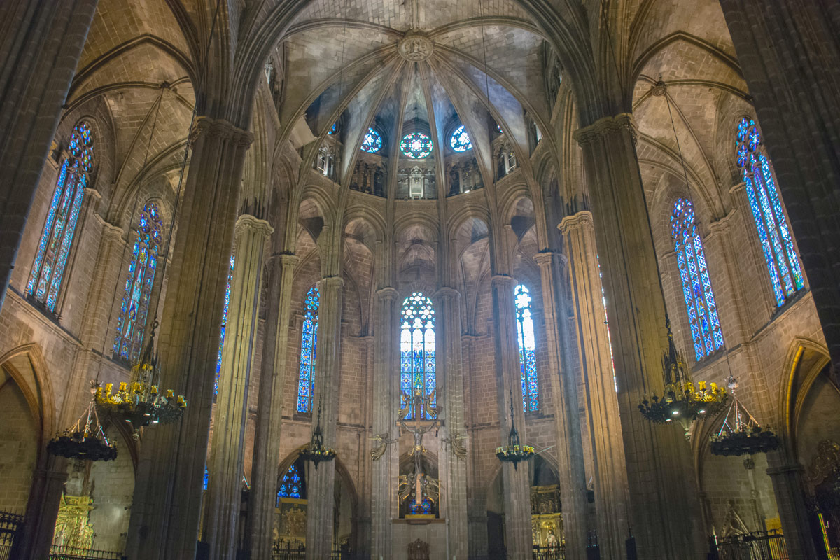 Interior of a Gothic cathedral